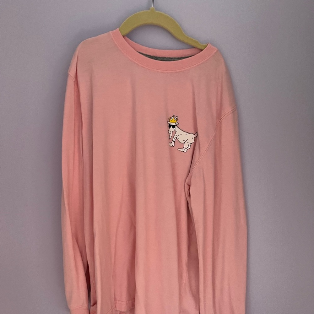 Kids Pink long sleeve Goat Usa to YXL